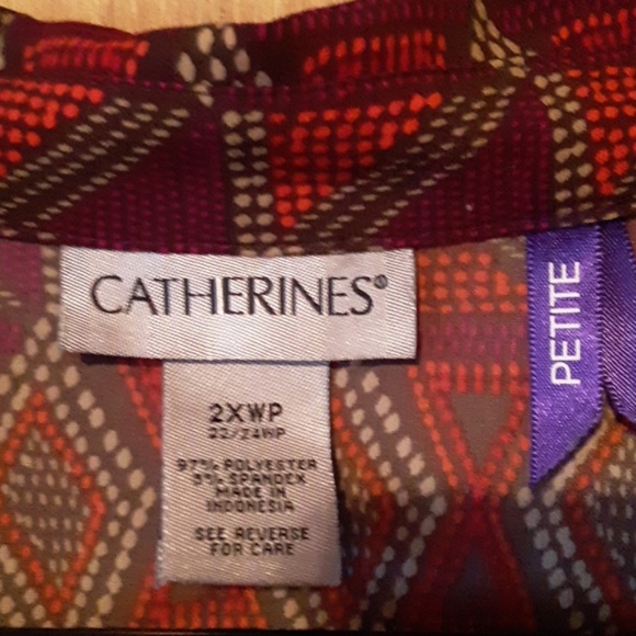 BEAUTIFUL jewel tone Catherine's blouse Size 2xwp - Picture 2 of 4
